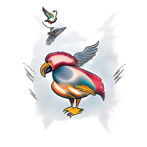 dodo bird tattoo design idea