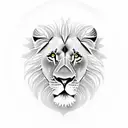Lion protecting 3 females  Mother and 2 sisters tattoo design idea