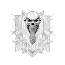 agp in  english scroll tattoo design idea
