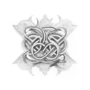 two hands intertwined with the initials L and N tattoo design idea