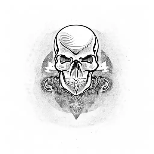 Skull tattoo design idea
