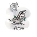 Sparrow tattoo design idea