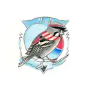 Sparrow tattoo design idea