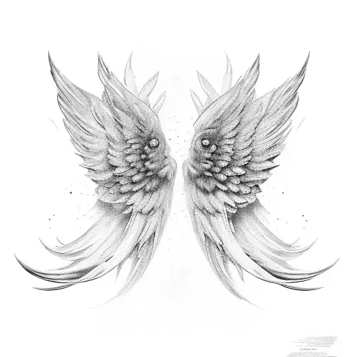 wings blessed tattoo design idea