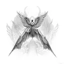 wings blessed tattoo design idea