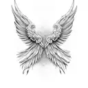 wings blessed tattoo design idea