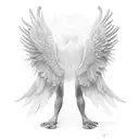 wings blessed tattoo design idea