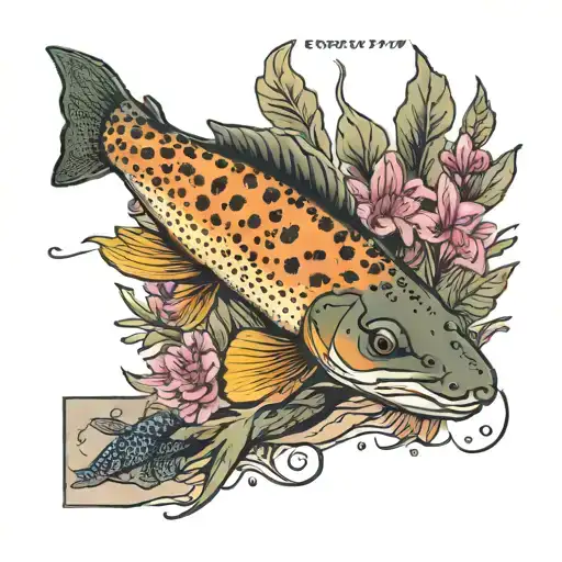 Brown Trout  Rhododendron  Monarch Butterfly  Morel / Chanterelle  Dogwood tree  Spotted salamander   tattoo design idea