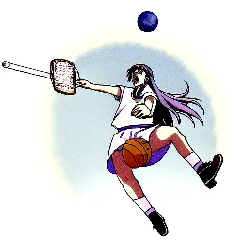 Jesus jugando basket con la luna  tattoo design idea