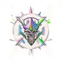 23 spike tattoo design idea