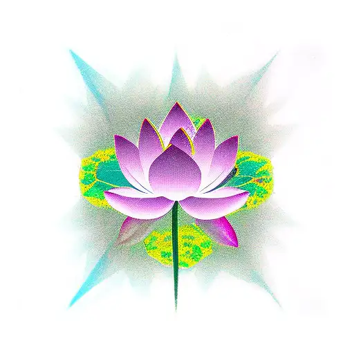 fine wild flowers including a lotus tattoo design idea