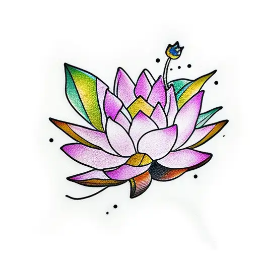 fine wild flowers including a lotus tattoo design idea