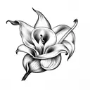 calla lily tattoo design idea