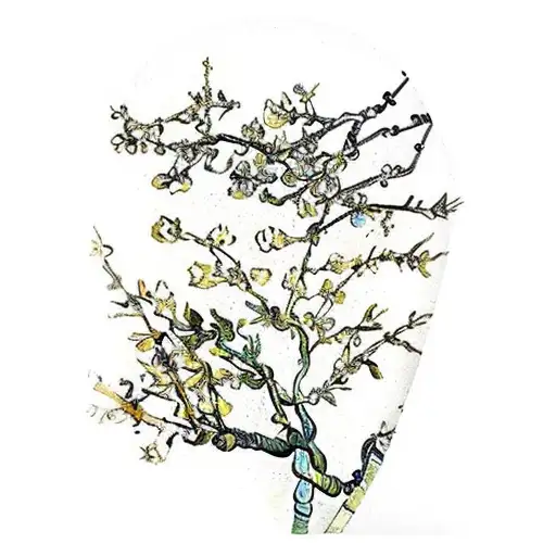 small part of van gogh almond blossom tattoo design idea