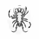 snowboarding lobster tattoo design idea