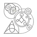 four  elements with triskelion  tattoo design idea