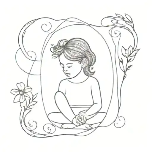 healing inner child tattoo design idea