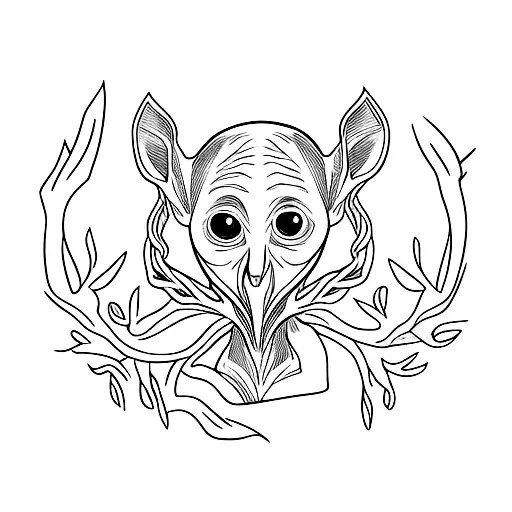 Branch with branches, Dobby tattoo design idea