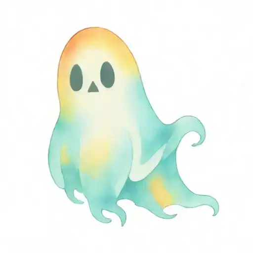 Halloween with glitter ghost, ghostface and pumpkin tattoo design idea