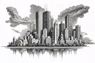 Chicago skyline tattoo design idea