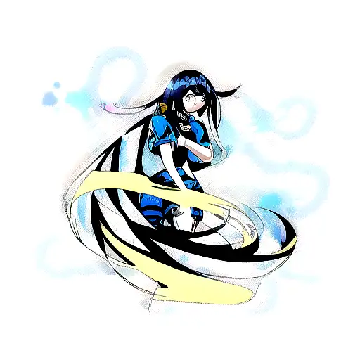 inter Milan black and blue colours mixed with MMA  tattoo design idea