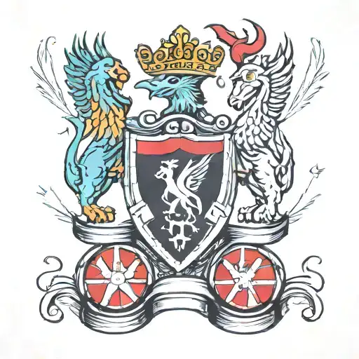 ynwa liverpool in Tetris style illustration tattoo design idea