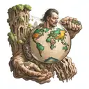 my world and Atlas holds the world tattoo design idea
