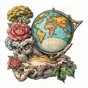 my world and Atlas holds the world tattoo design idea