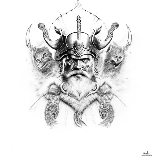 Odin tattoo design idea