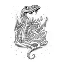 loch ness monster smoking weed tattoo design idea