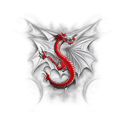 red dragon tattoo design idea