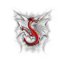red dragon tattoo design idea