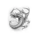 red dragon tattoo design idea