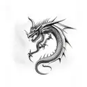 red dragon tattoo design idea