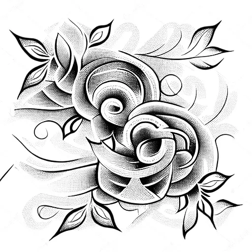tribal rose vine tattoo designs