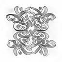 Floral vines tattoo design idea