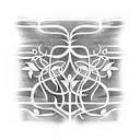 Floral vines tattoo design idea