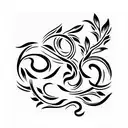 Floral vines tattoo design idea