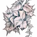 ivy vines tattoo design idea