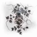 ivy vines tattoo design idea