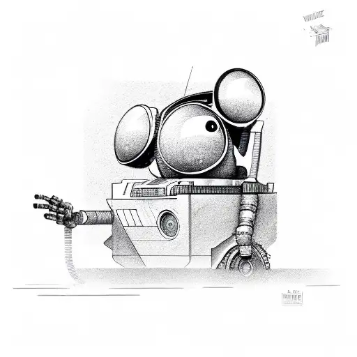 WALL·E the robot with eve tattoo design idea