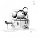 WALL·E the robot with eve tattoo design idea