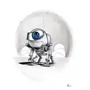 WALL·E the robot with eve tattoo design idea