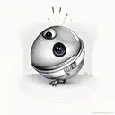 WALL·E the robot with eve tattoo design idea
