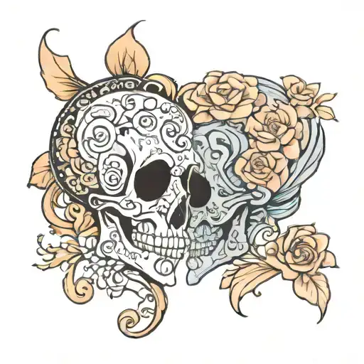 Mom and Dad tattoo design idea