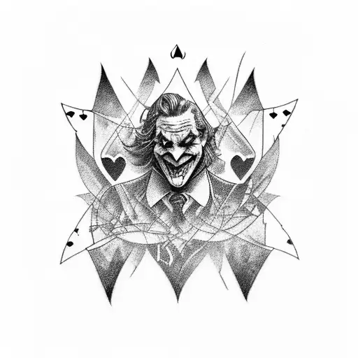 joker card tattoo design idea