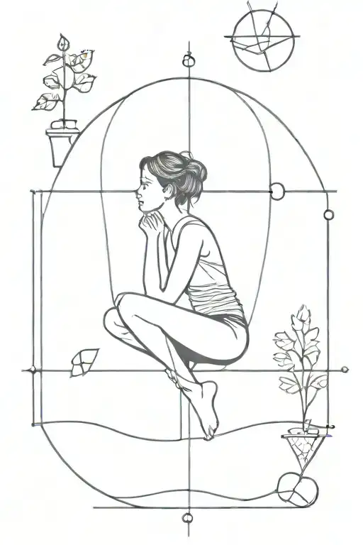 overthinking and balance tattoo design idea