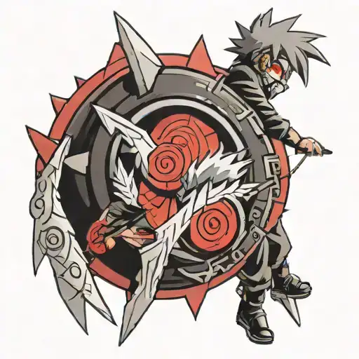 sharingan eye in the blade Kakashi and Itachi Uchiha tattoo design idea