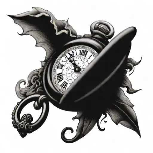 Open Pocket Watch tattoo design idea