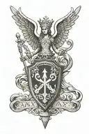 coat of arms of Ajax Amsterdam logo female angel tattoo design idea